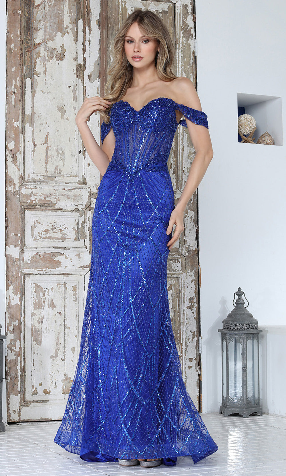 Adora Design 3359 - Mermaid Skirt Beaded Applique Prom Gown