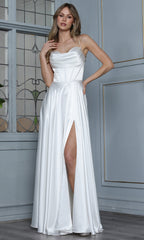 Adora Design 3368-01 - Minimalist Sleeveless Long A-Line Gown