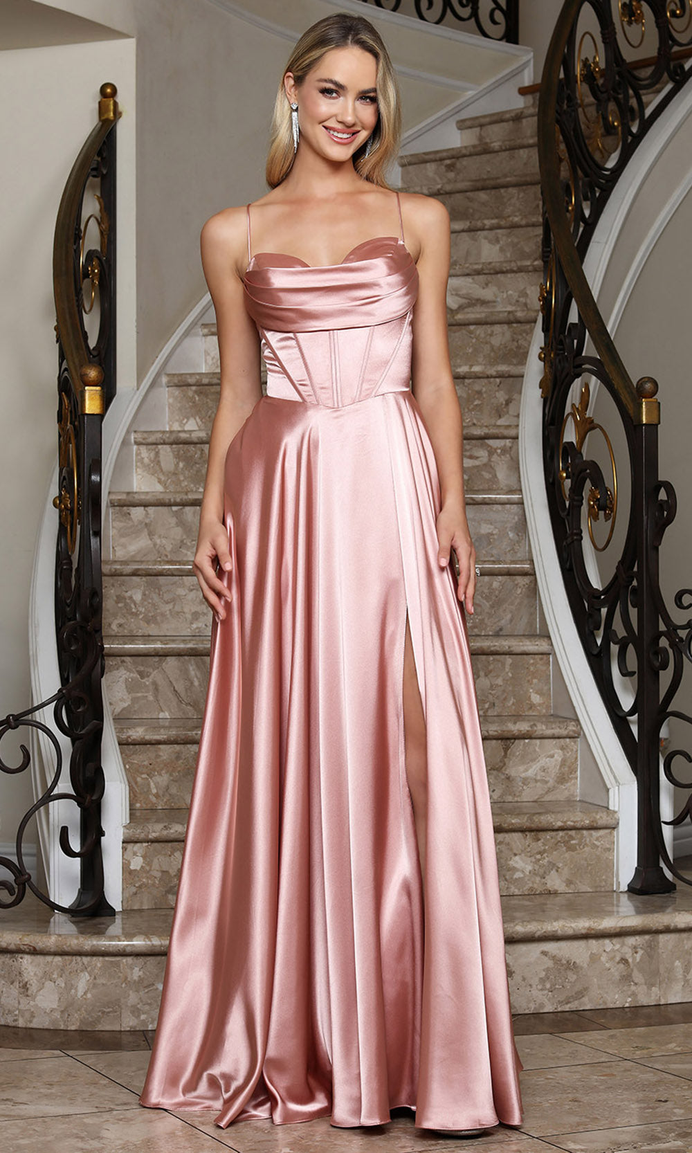 Adora Design 3368-01 - Minimalist Sleeveless Long A-Line Gown