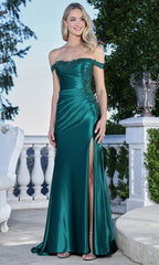 Adora Design 3371 - Embroidered High Slit Sheath Gown