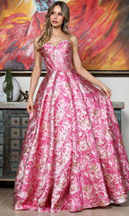 Adora Design 3385 - Textured Sweetheart Evening Gown