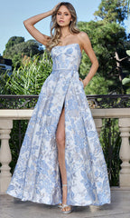 Adora Design 3397 - Corset Floral A-Line Evening Gown