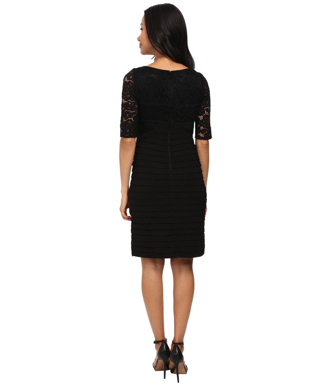 Adrianna Papell - 14249310SC Lace V-Neck Sheath Dress
