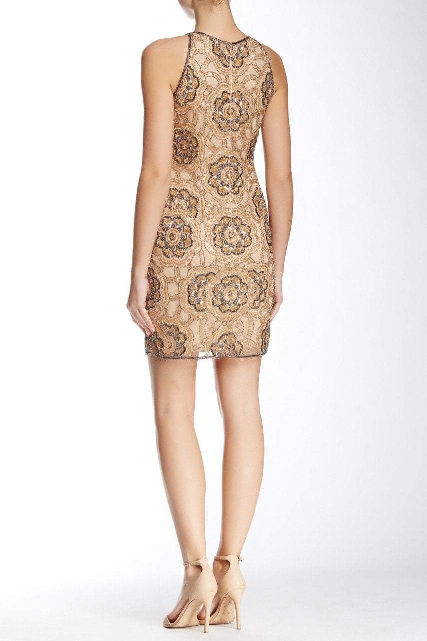 Adrianna Papell - Jewel Bedazzled Pattern Sheath Dress 41897070SC