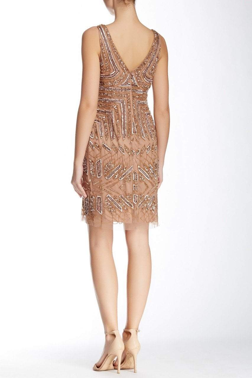 Adrianna Papell - Pattern Beaded Short Dress 41899240SC