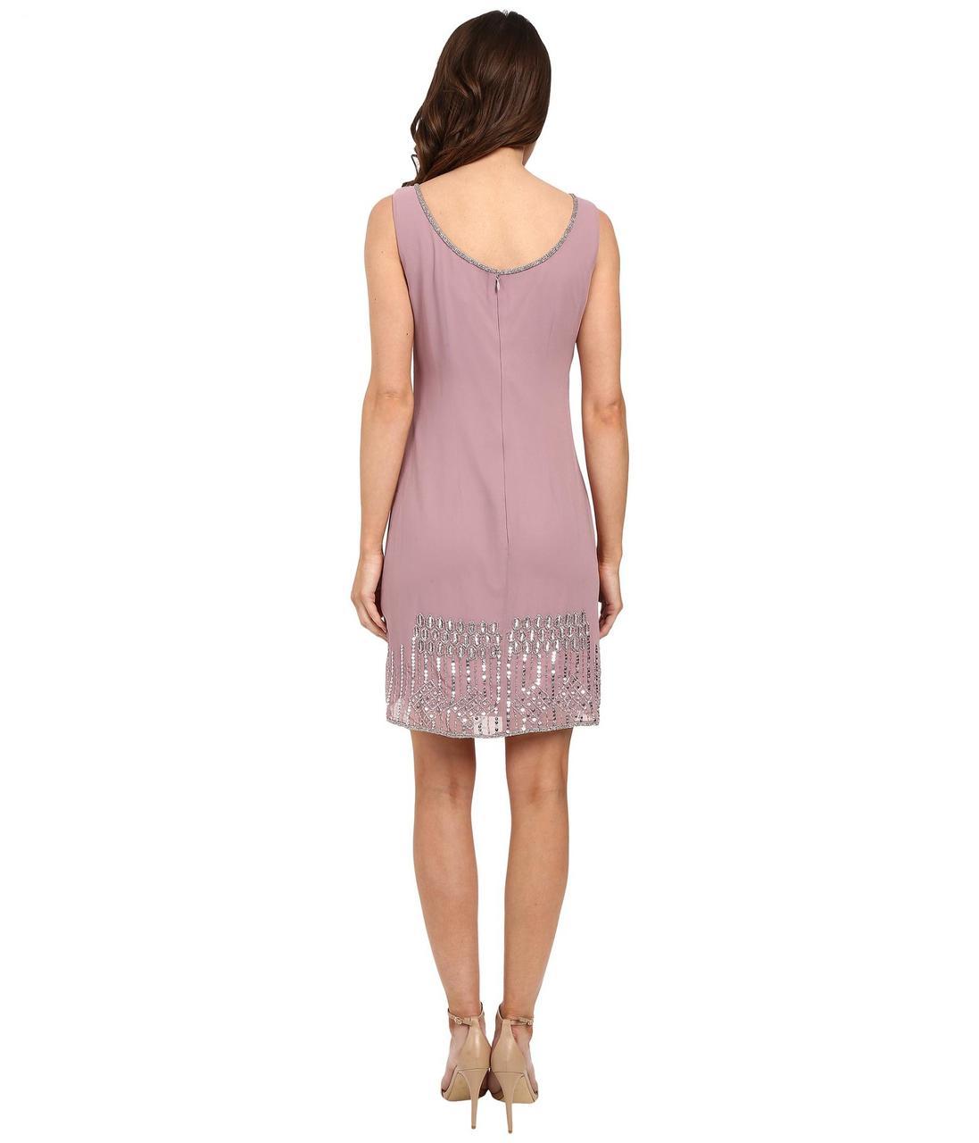 Adrianna Papell - Beaded Scoop Neck Short Dress 191918700SC