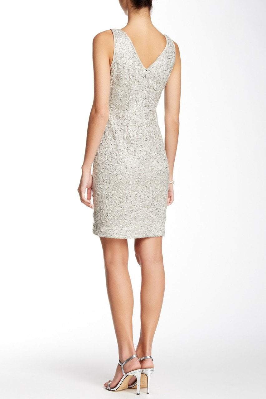Adrianna Papell - 41889112SC Sequined Lace Fitted Dress