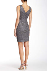Adrianna Papell - 41889112SC Sequined Lace Fitted Dress