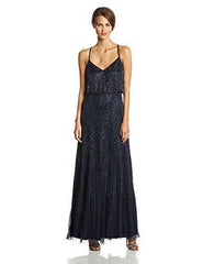 Adrianna Papell - Geometric Beaded Long Dress 91897340SC