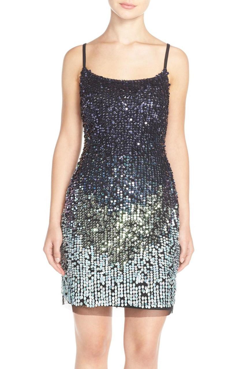 Adrianna Papell - Ombre Sequined Sheath Dress 41917150SC