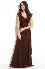 Adrianna Papell - V Neck Empire Tiered A-line Dress 81844461SC