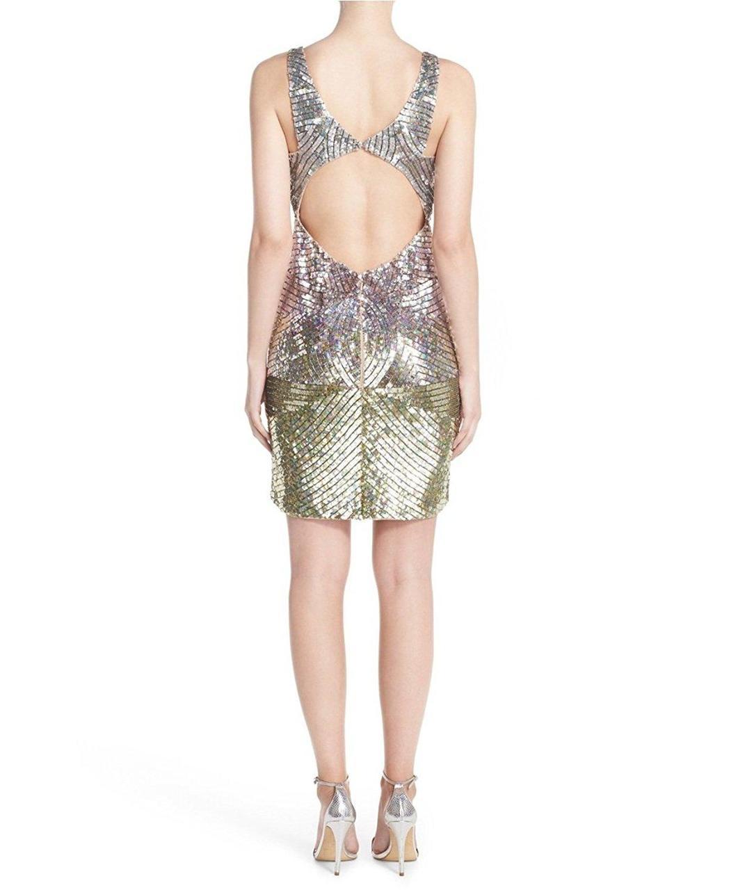 Adrianna Papell - Metallic Sequined Short Dress 41921970SC