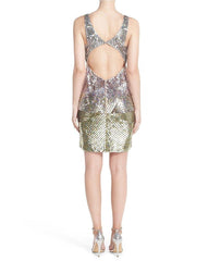 Adrianna Papell - Metallic Sequined Short Dress 41921970SC