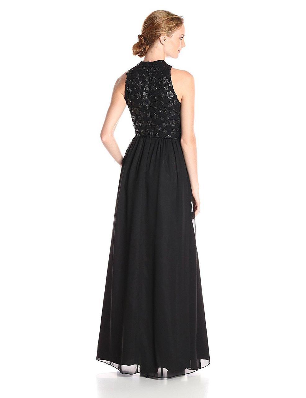 Adrianna Papell - AP1E200026SC Halter Floral Bodice A-line Dress