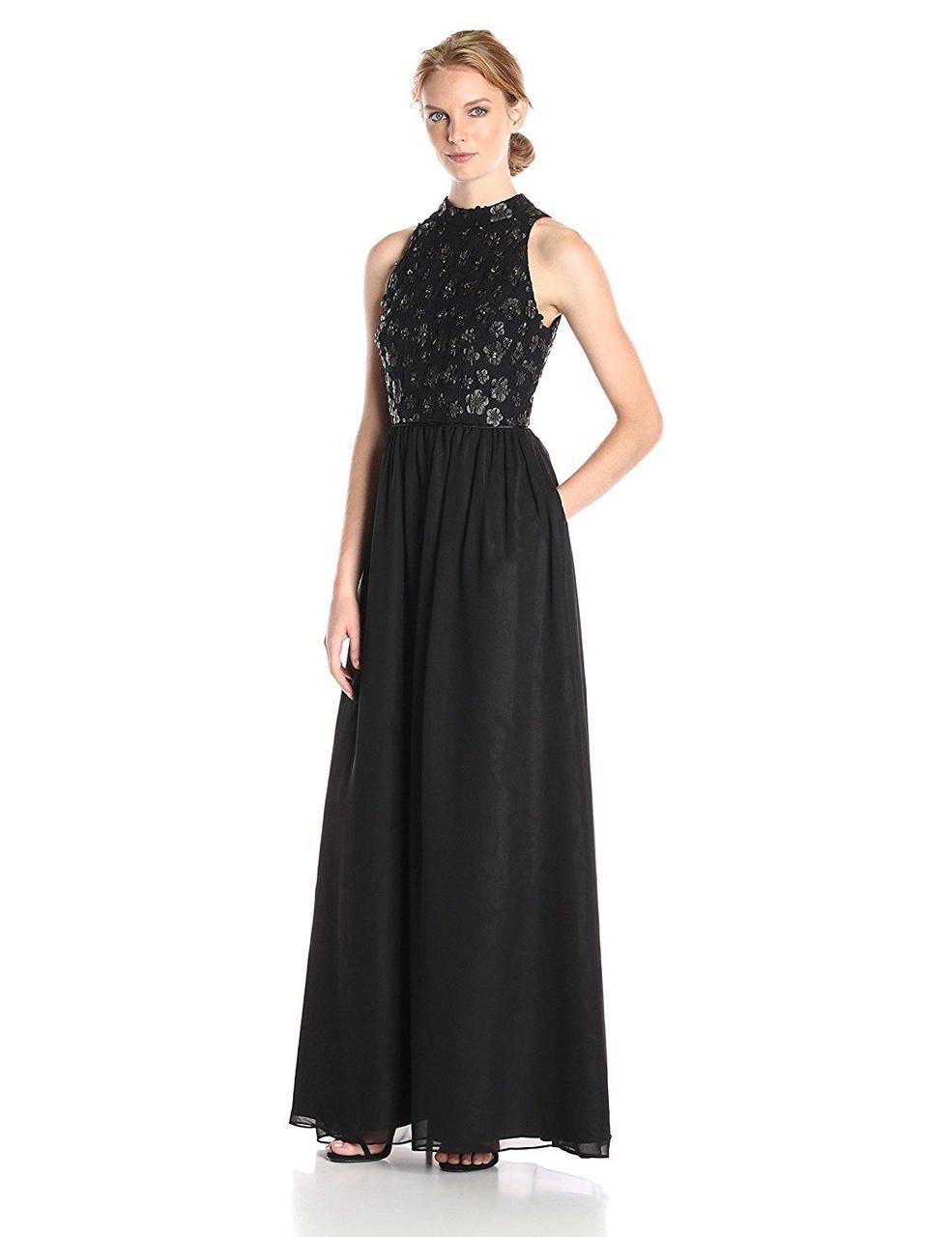 Adrianna Papell - AP1E200026SC Halter Floral Bodice A-line Dress