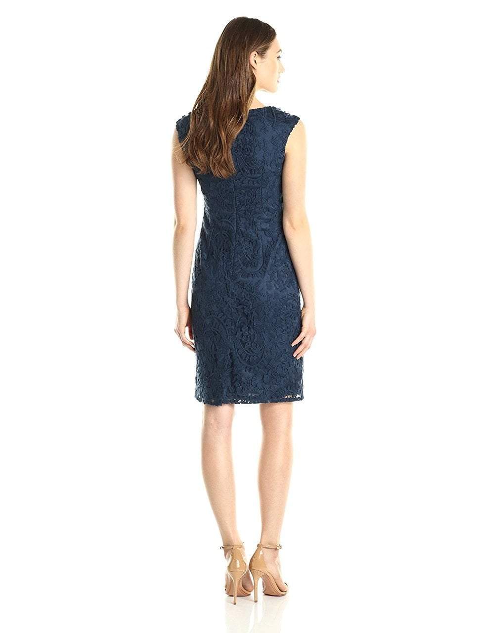 Adrianna Papell - Split V-Neck Lace Dress 15252690SC