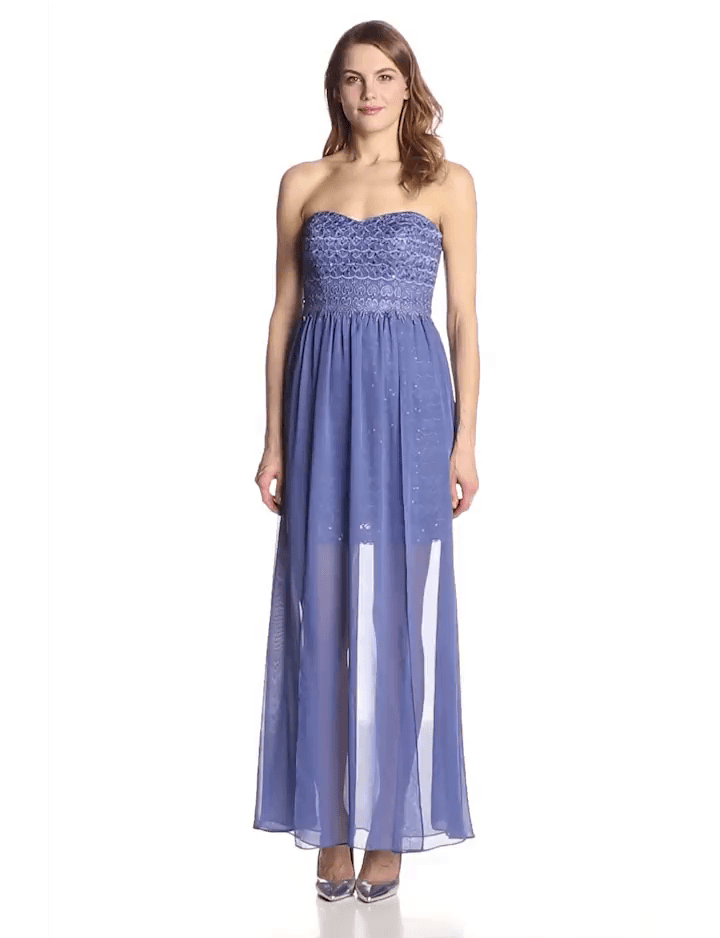 Adrianna Papell - 231M48940SC Strapless Embellished Long Dress