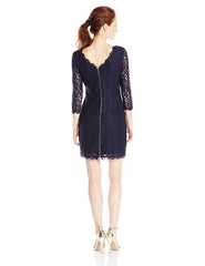 Adrianna Papell - 41864780SC Laced Scallop Hem Short Dress