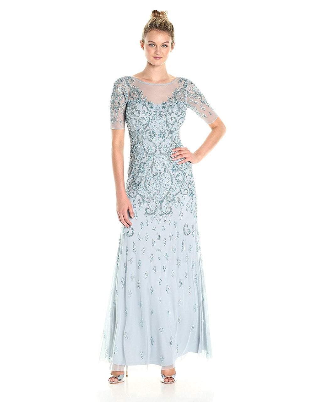 Adrianna Papell - Sheer Embellished Long Gown AP1E201314SC