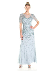 Adrianna Papell - Sheer Embellished Long Gown AP1E201314SC