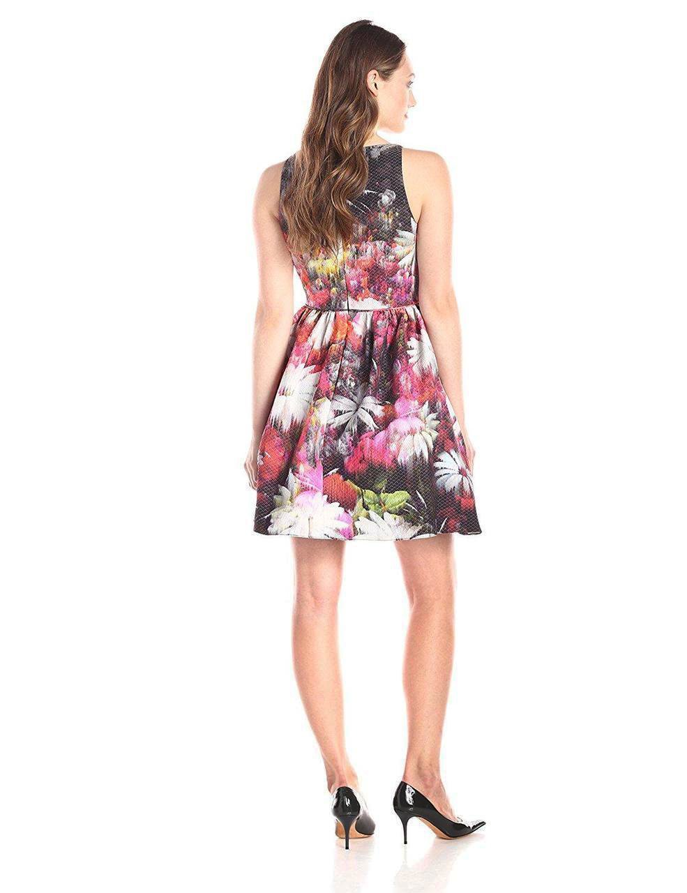 Adrianna Papell - Sleeveless Floral Printed Short Dress 41912000SC