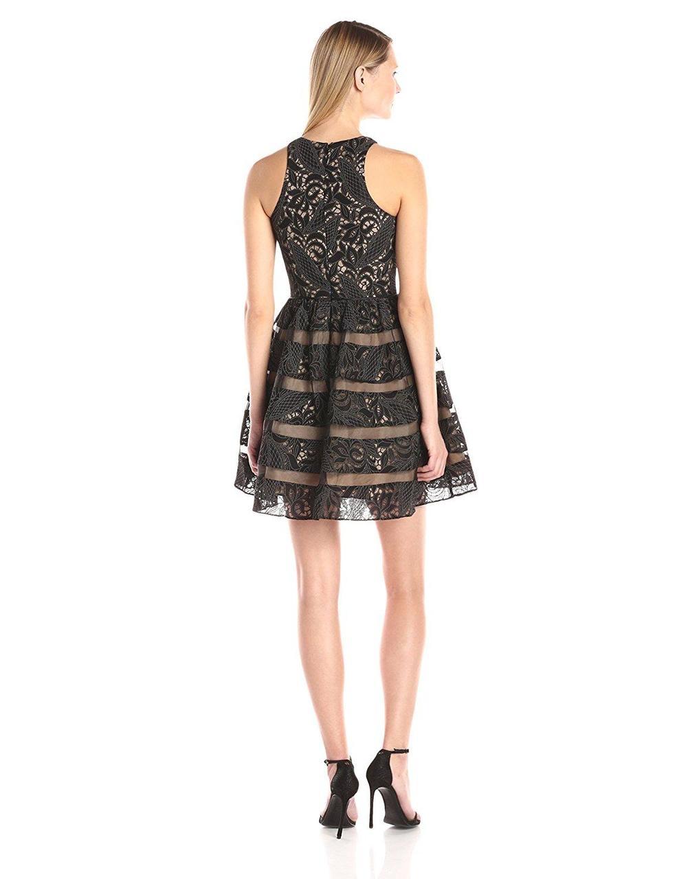 Aidan Mattox - 151A98650SC Sleeveless Fit and Flare Cocktail Dress