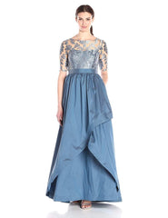Adrianna Papell - Embellished Illusion Long A-line Gown 81920870SC