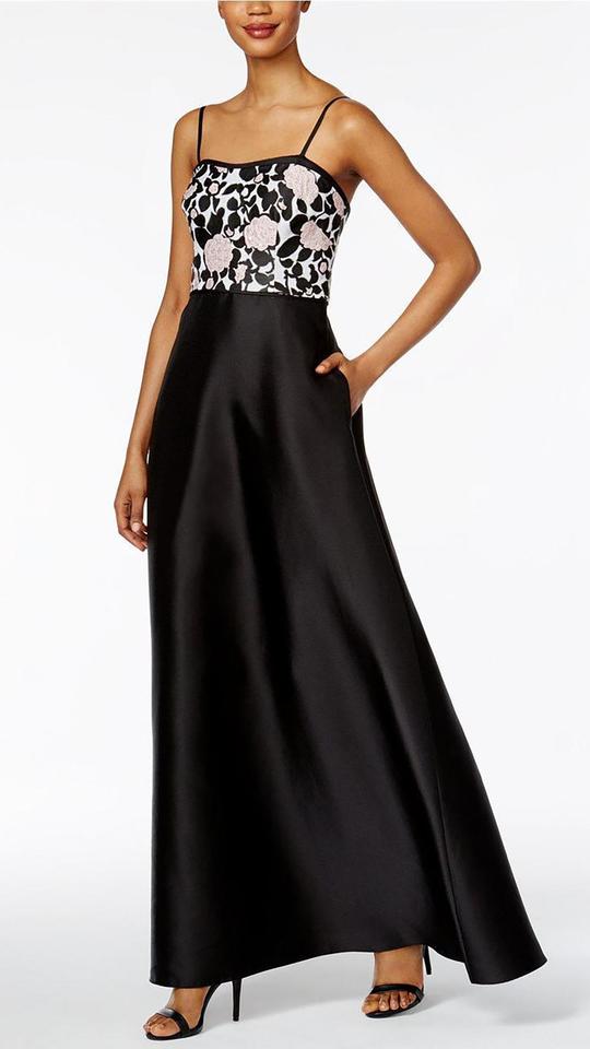 Adrianna Papell - AP1E201123SC Long Floral Bodice Sleek A-Line Dress