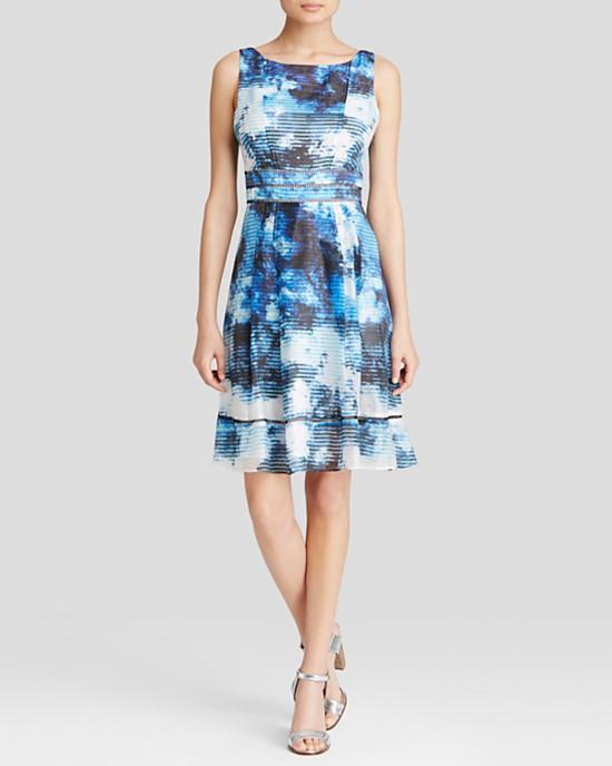 Adrianna Papell - Sleeveless Bateau Printed Dress 12242570SC