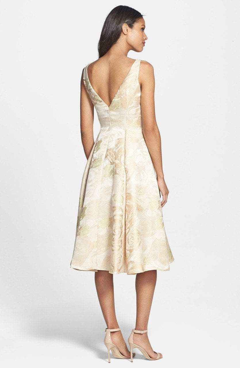 Adrianna Papell - Floral Printed Pleated A-line Dress 41889270SC