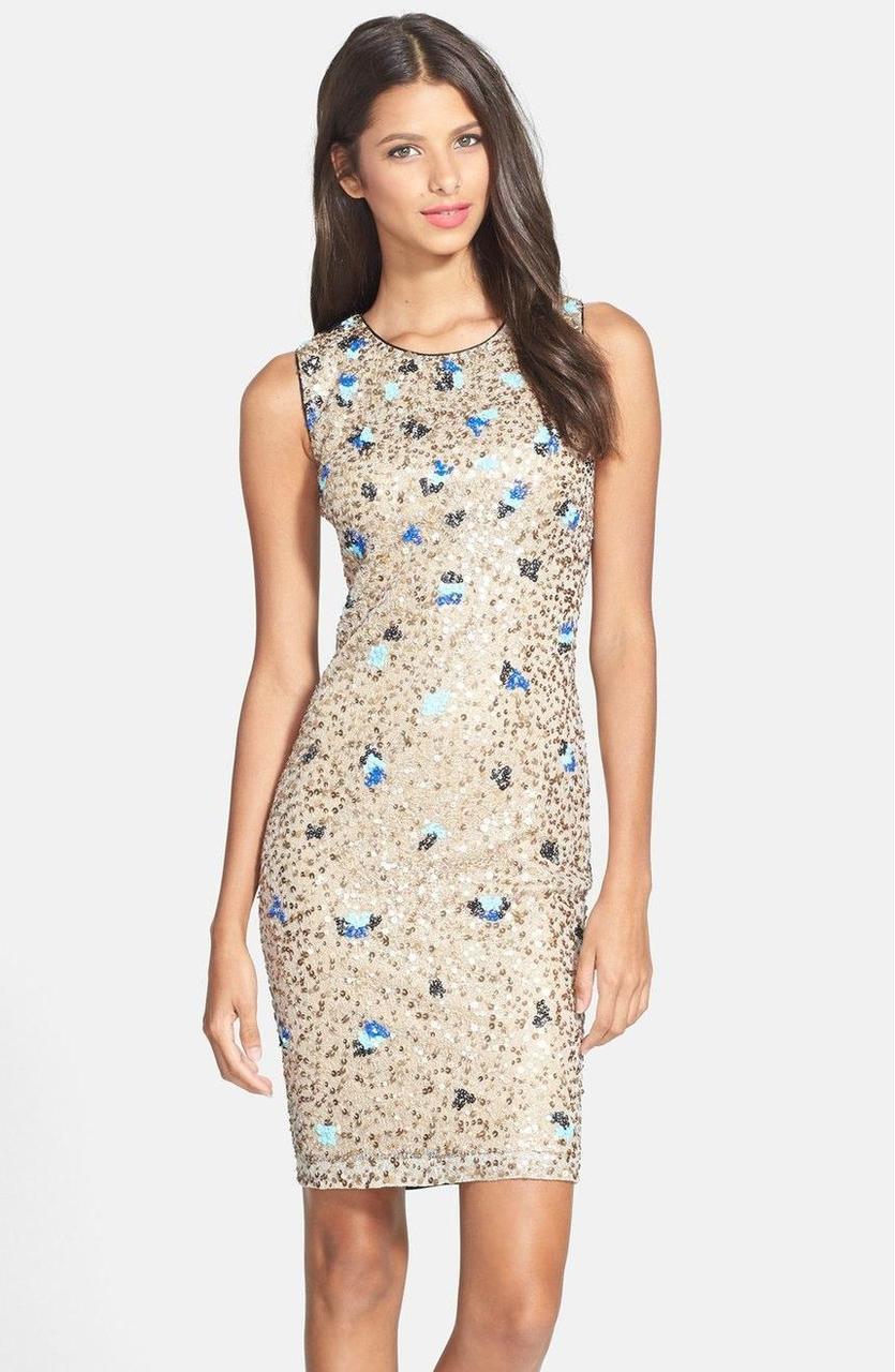 Adrianna Papell - Sequined Short Sheath Dress 231M56940SC