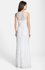 Aidan Mattox - 54456430SC Sequined V-neck Sheath Dress