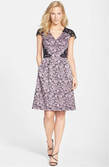 Adrianna Papell - 15238790SC Floral Jacquard and Lace Dress