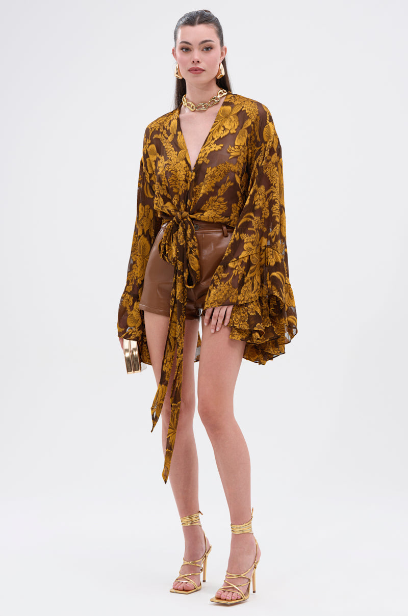 ADORE YOU TIE FRONT BLOUSE