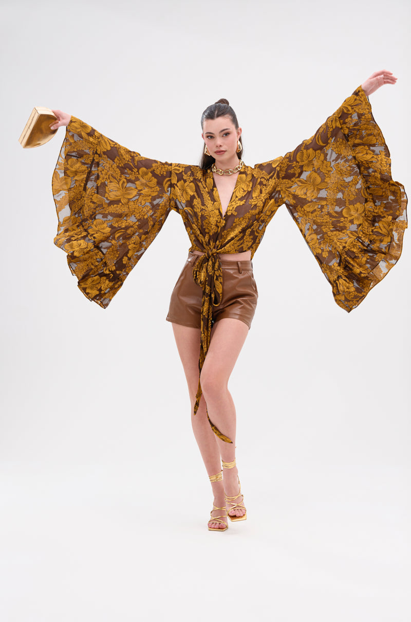 ADORE YOU TIE FRONT BLOUSE