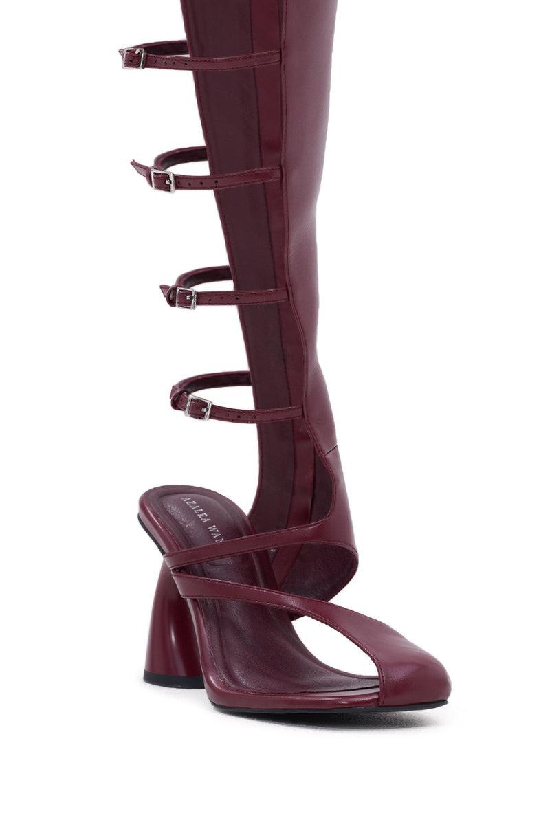 AZALEA WANG ANDRIUS BURGUNDY GLADIATOR SANDAL