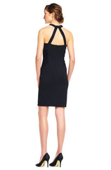 Adrianna Papell - Halter Embellished Fitted Dress AP1D100855SC