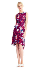 Adrianna Papell - AP1D102390SC Floral Print Bateau High Low Dress