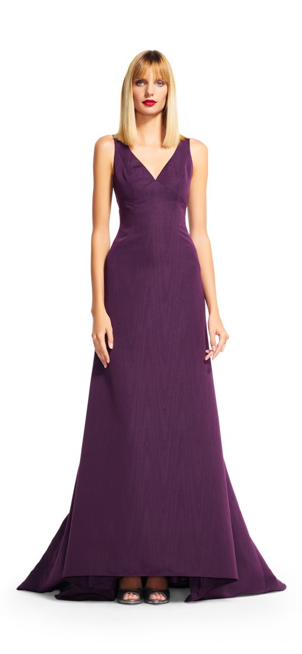 Adrianna Papell - Sleeveless V Neck A-line Long Gown AP1E200412SC