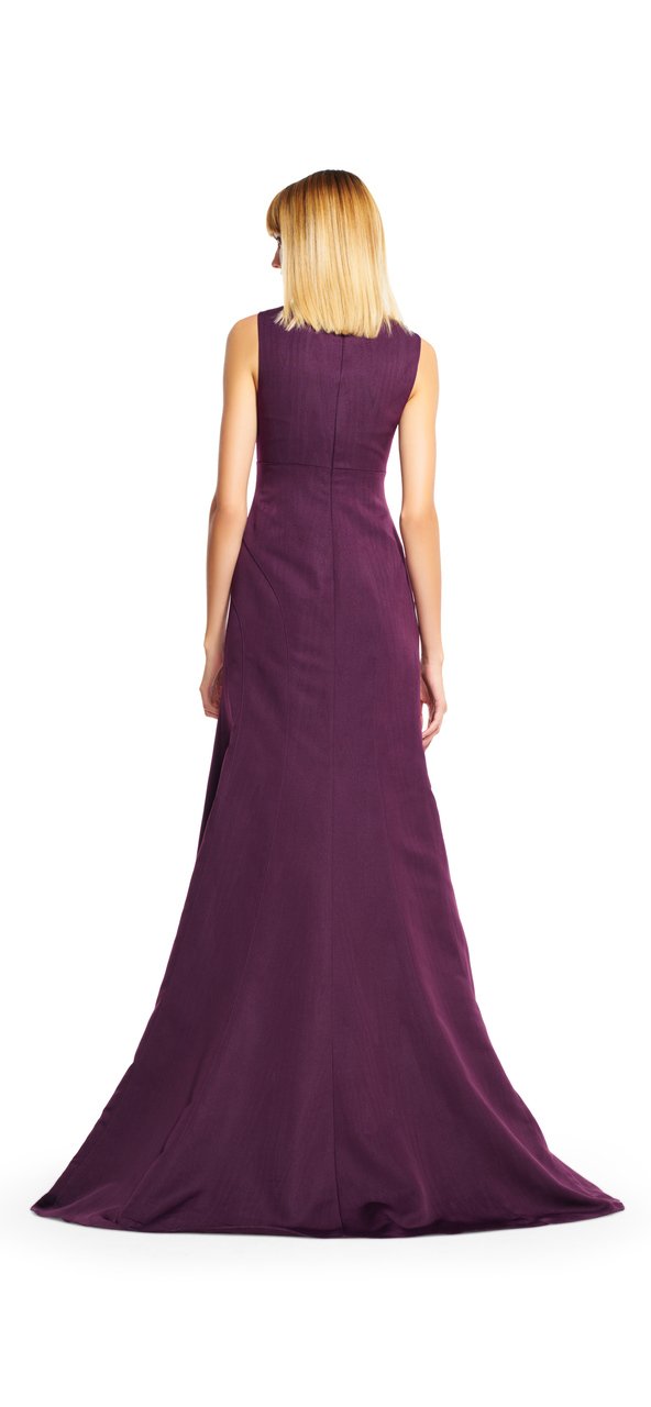 Adrianna Papell - Sleeveless V Neck A-line Long Gown AP1E200412SC