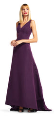 Adrianna Papell - Sleeveless V Neck A-line Long Gown AP1E200412SC