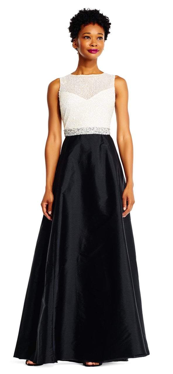 Adrianna Papell - AP1E201225SC Embellished Two Toned A-line Gown