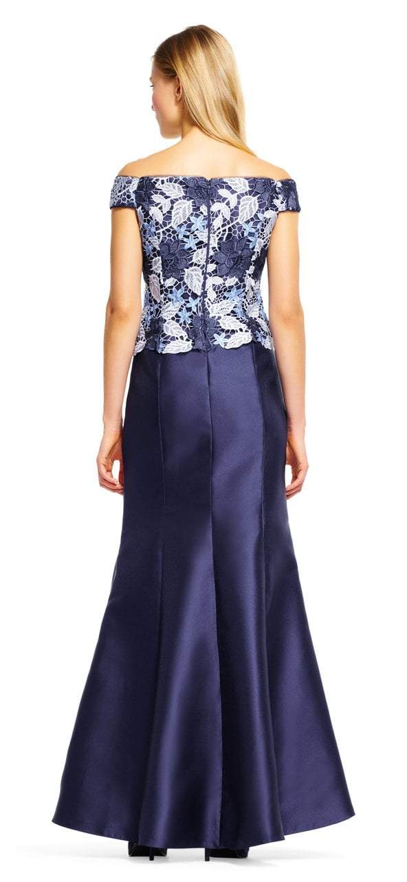 Adrianna Papell - Off Shoulder Laced Bodice Long Gown AP1E201247SC