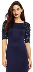 Adrianna Papell - Embellished Sleeve Fitted Evening Gown AP1E201359SC