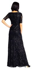 Adrianna Papell - Lace Fitted Bodice A-line Dress AP1E201418SC