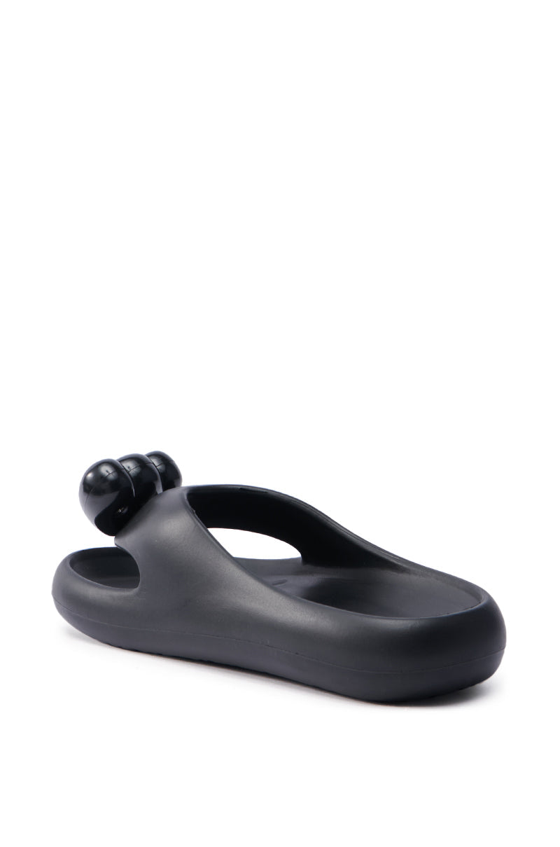 AKIRA COMPASSION BLACK SANDAL