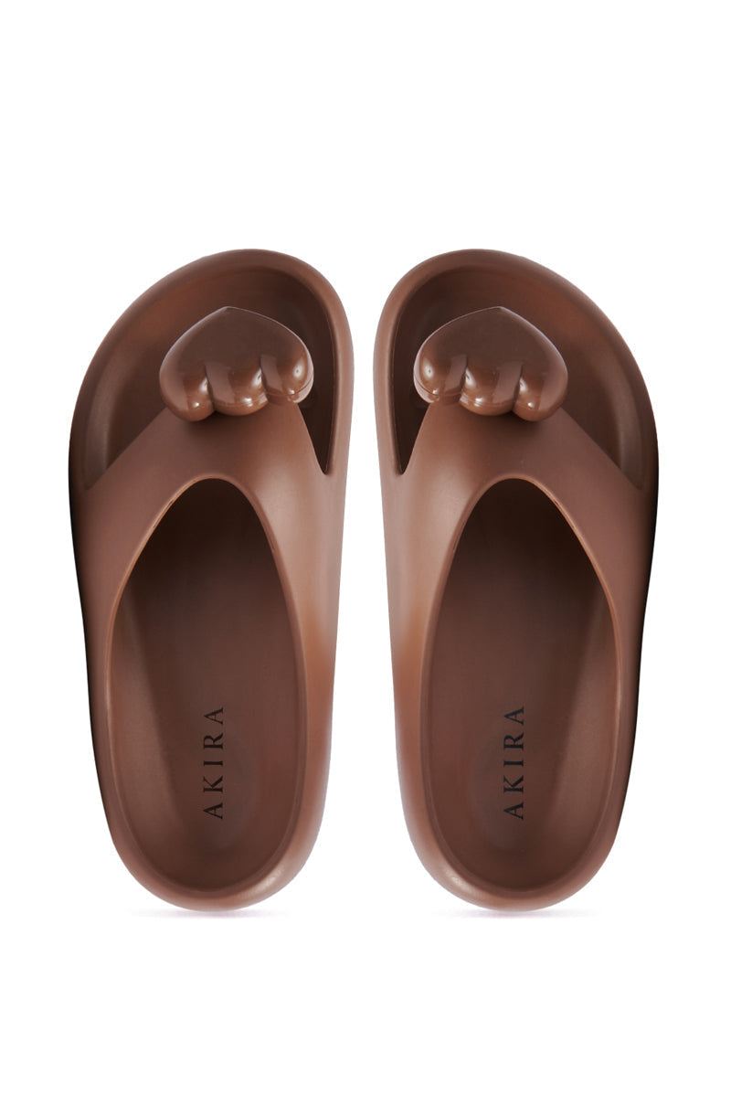 AKIRA COMPASSION BROWN SANDAL