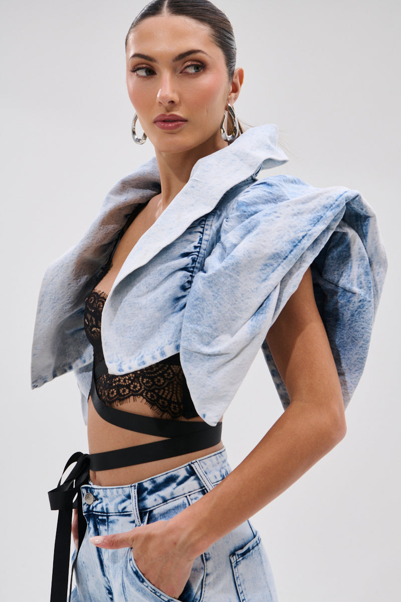 DION BOLERO IN DENIM