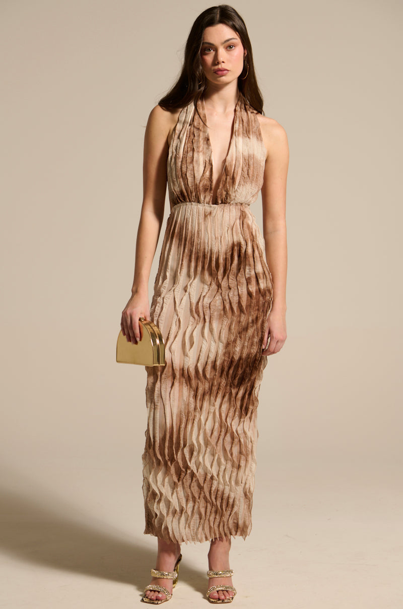 LOOK BUT DON'T TOUCH PRINTED MAXI DRESS