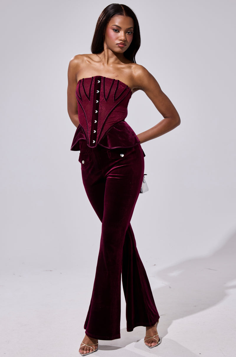 RUBY ROSE VELVET TROUSER